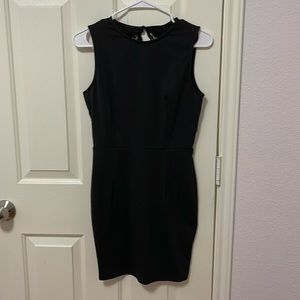 Open back black dress